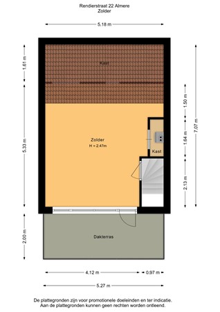 Floorplan - Rendierstraat 22, 1338 KJ Almere